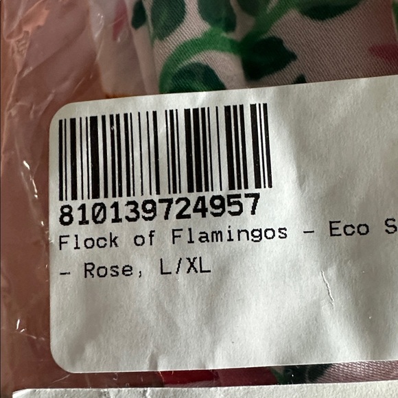 Printfresh Eco—Satin Flock of Flamingos Robe NWT - Picture 6 of 6